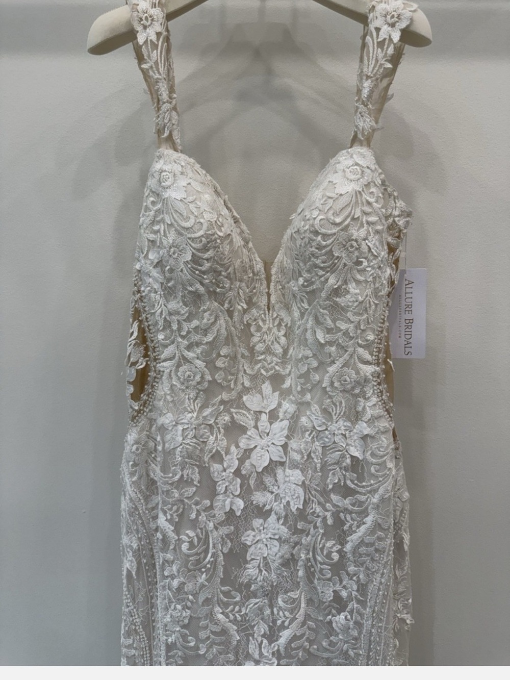 Allure Bridal Ivory Lace Embellished Wedding Dress